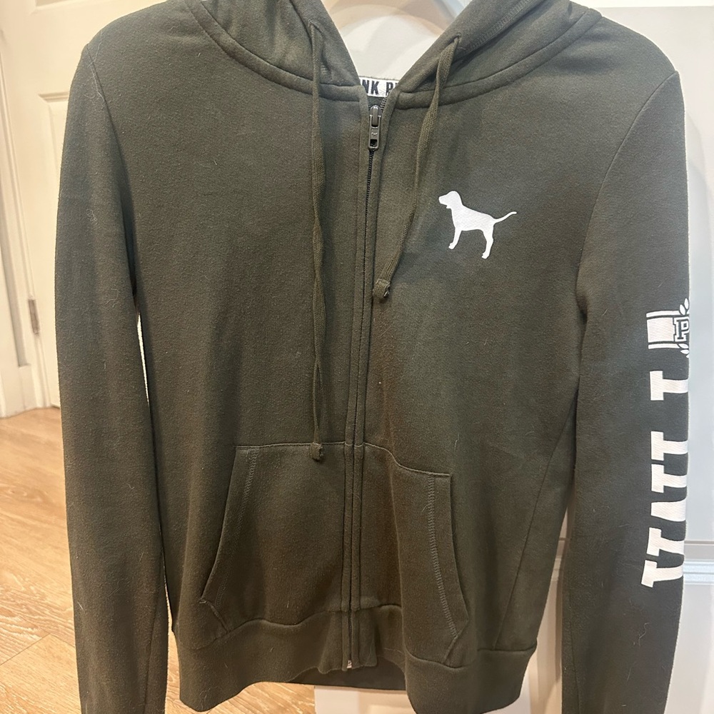 Victoria's Secret Pink Olive Hoodie